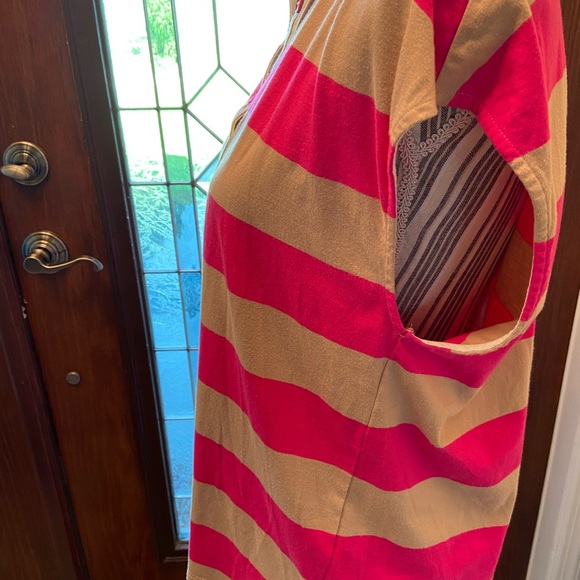 Maeve by Anthropologie sleeveless Pink & Tan Top size Medium - Picture 3 of 10